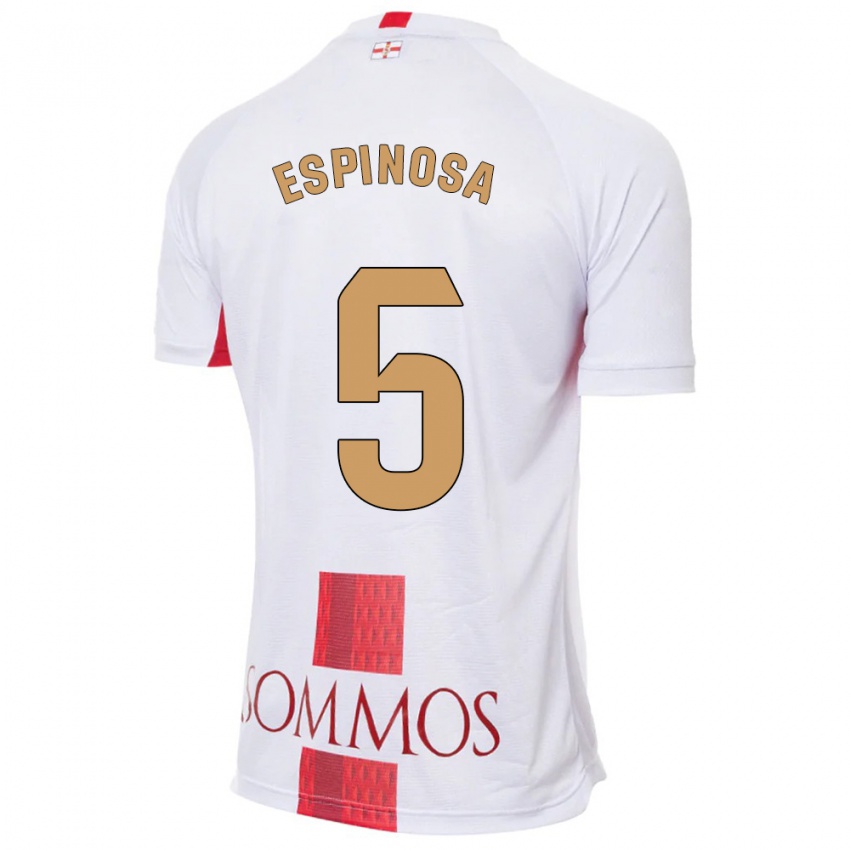 Niño Camiseta Diego Espinosa #5 Blanco 2ª Equipación 2023/24 La Camisa Argentina