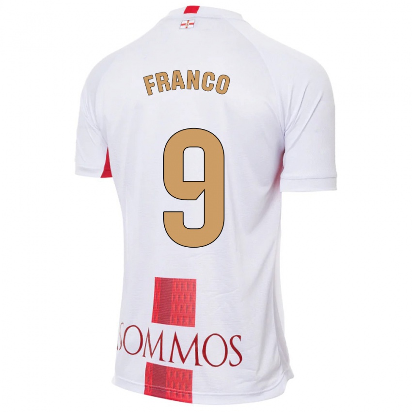 Niño Camiseta Santi Franco #9 Blanco 2ª Equipación 2023/24 La Camisa Argentina