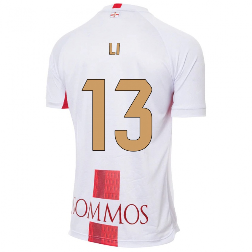 Niño Camiseta Changyi Li #13 Blanco 2ª Equipación 2023/24 La Camisa Argentina