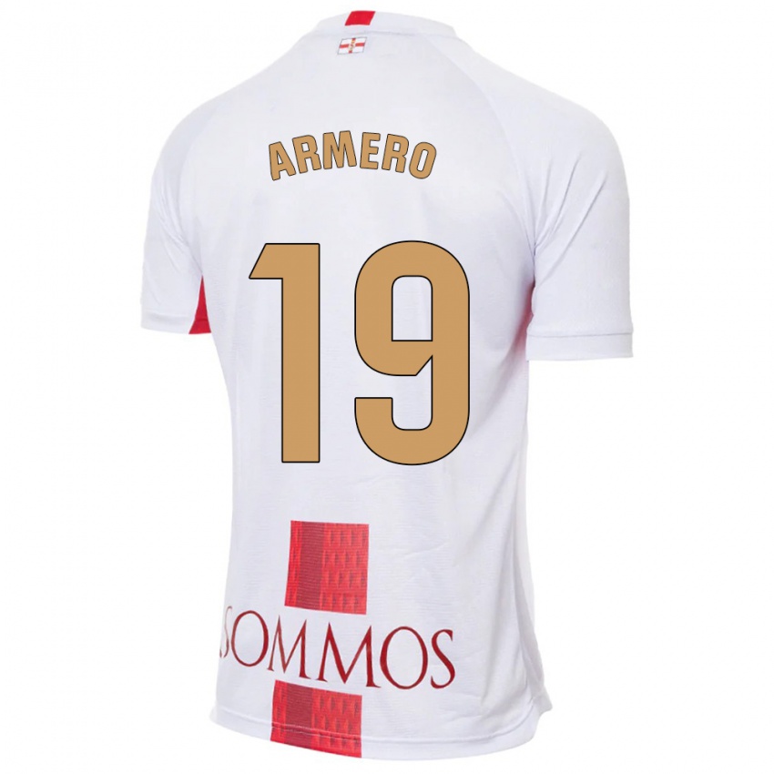 Niño Camiseta Sergi Armero #19 Blanco 2ª Equipación 2023/24 La Camisa Argentina