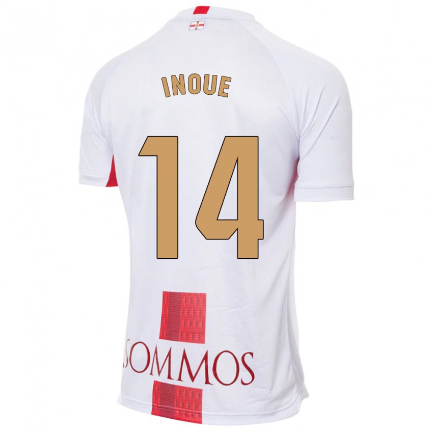 Niño Camiseta Moe Inoue #14 Blanco 2ª Equipación 2023/24 La Camisa Argentina