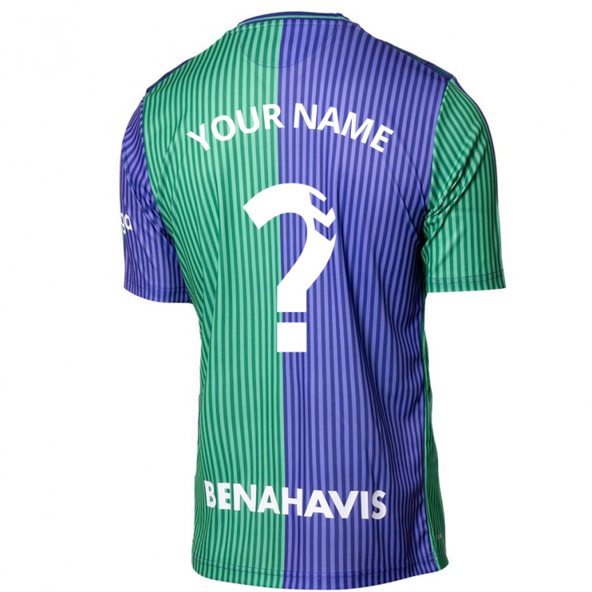 Niño Camiseta Su Nombre #0 Verde Azul 2ª Equipación 2023/24 La Camisa Argentina