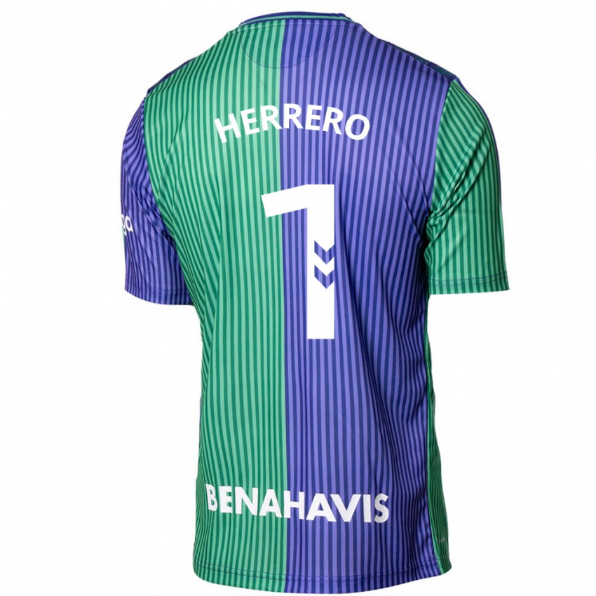 Niño Camiseta Alfonso Herrero #1 Verde Azul 2ª Equipación 2023/24 La Camisa Argentina