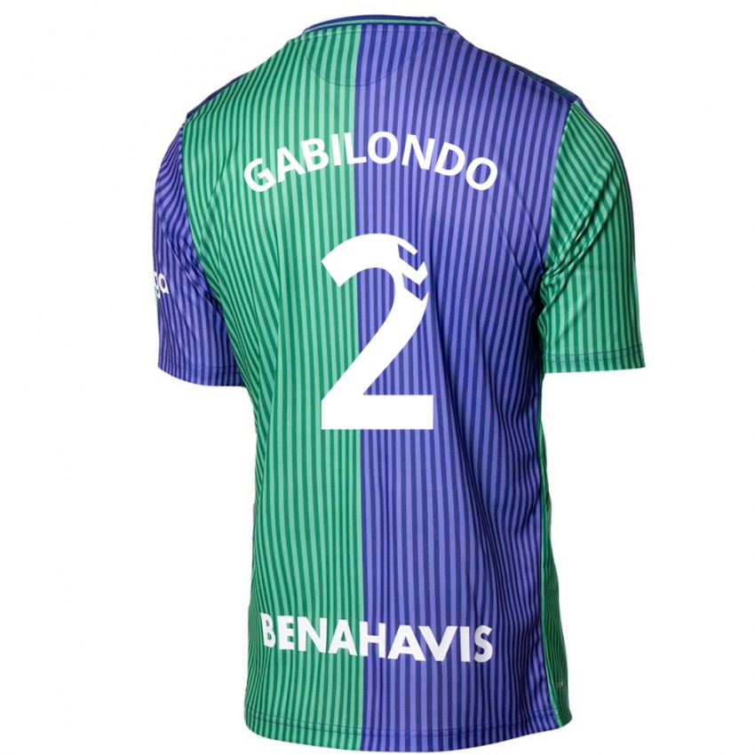 Niño Camiseta Jokin Gabilondo #2 Verde Azul 2ª Equipación 2023/24 La Camisa Argentina