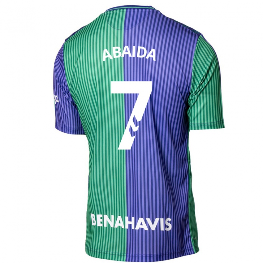 Niño Camiseta Haitam Abaida #7 Verde Azul 2ª Equipación 2023/24 La Camisa Argentina