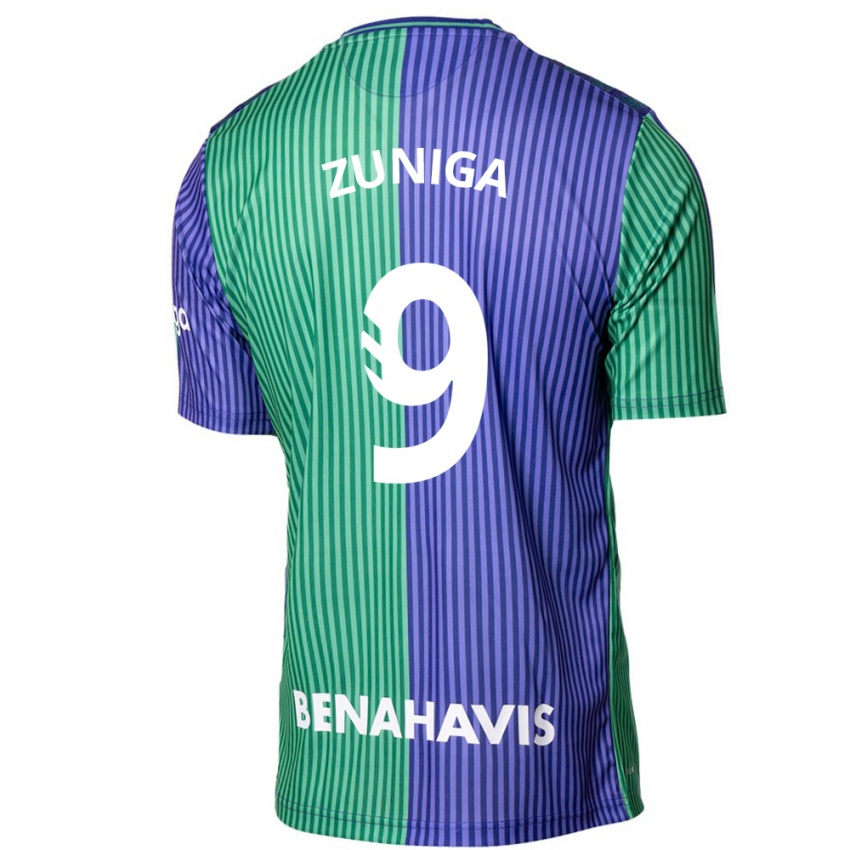 Niño Camiseta Loren Zúñiga #9 Verde Azul 2ª Equipación 2023/24 La Camisa Argentina