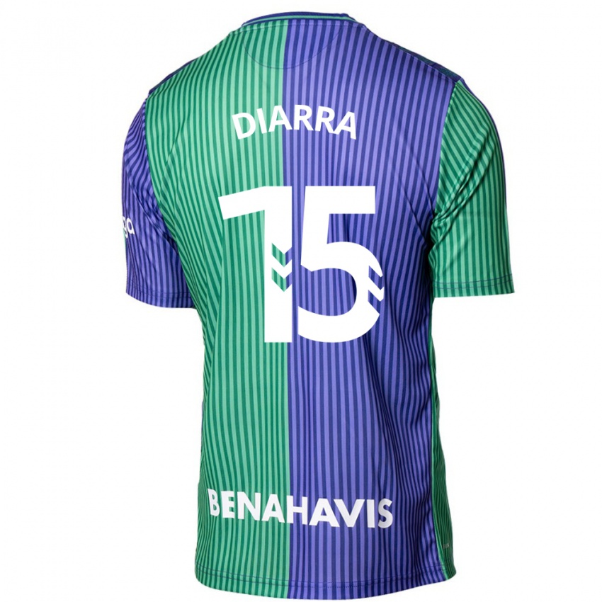 Niño Camiseta Moussa Diarra #15 Verde Azul 2ª Equipación 2023/24 La Camisa Argentina