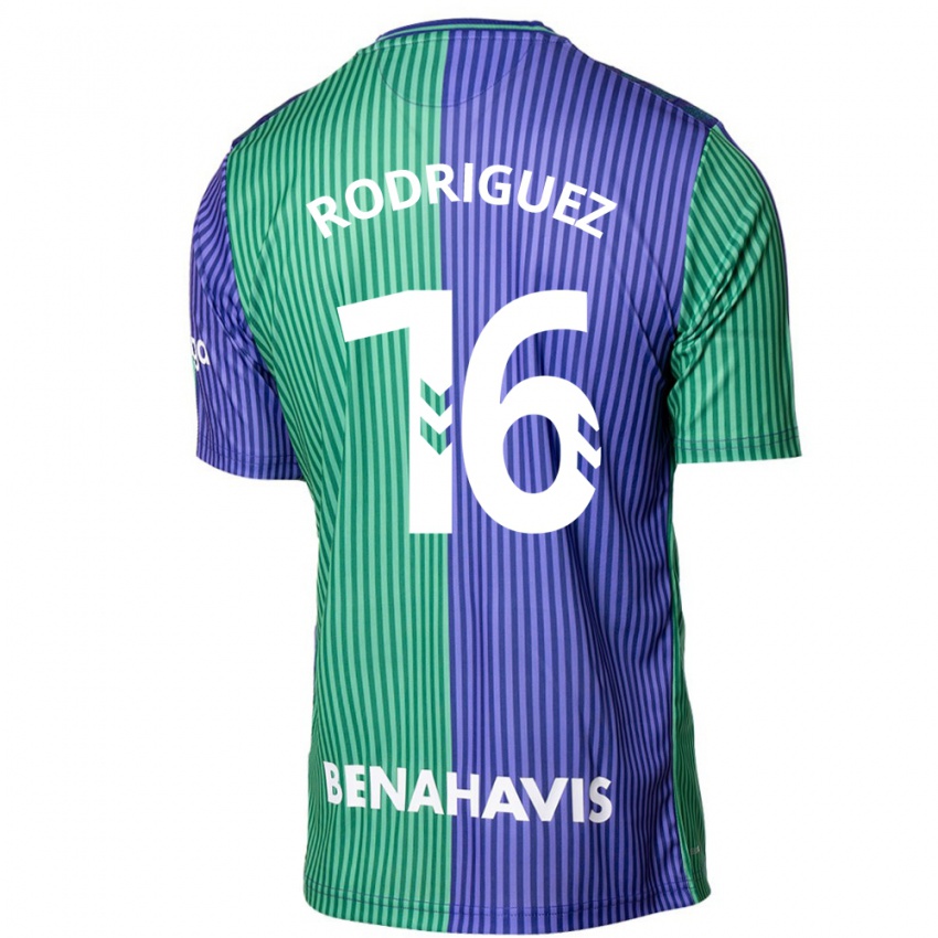 Niño Camiseta Genaro Rodríguez #16 Verde Azul 2ª Equipación 2023/24 La Camisa Argentina