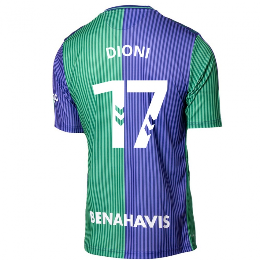 Niño Camiseta Dioni #17 Verde Azul 2ª Equipación 2023/24 La Camisa Argentina