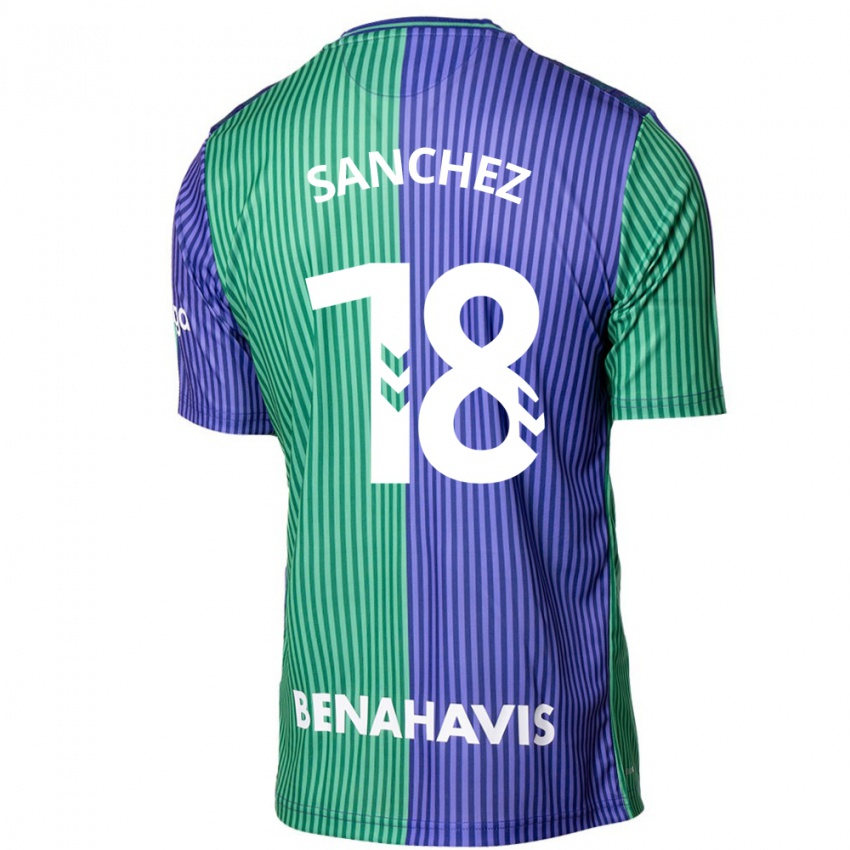 Niño Camiseta Dani Sánchez #18 Verde Azul 2ª Equipación 2023/24 La Camisa Argentina