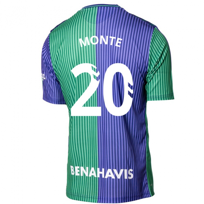 Niño Camiseta Nélson Monte #20 Verde Azul 2ª Equipación 2023/24 La Camisa Argentina