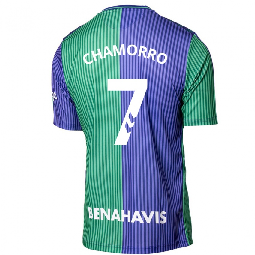 Niño Camiseta Alexis Chamorro #7 Verde Azul 2ª Equipación 2023/24 La Camisa Argentina