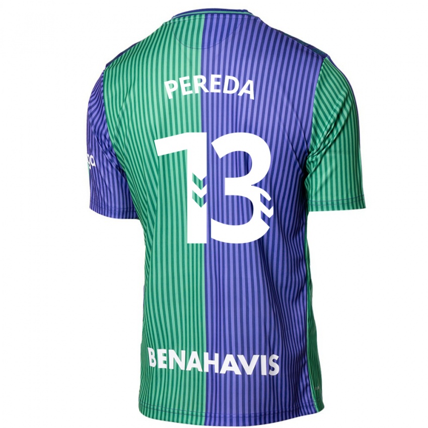 Niño Camiseta Adrián Pereda #13 Verde Azul 2ª Equipación 2023/24 La Camisa Argentina