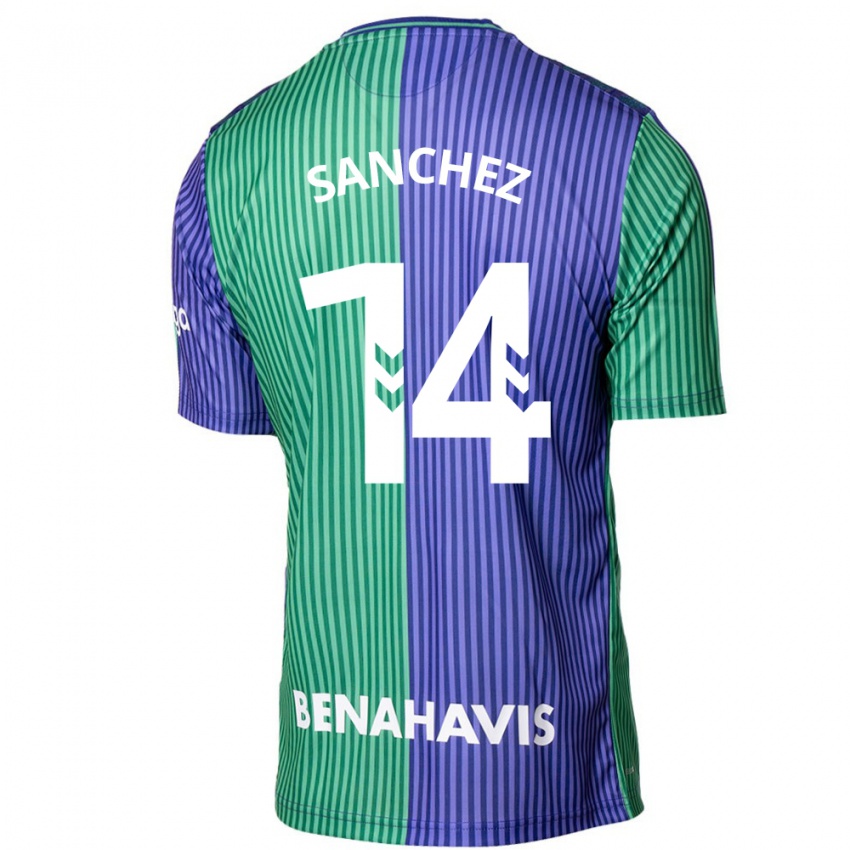 Niño Camiseta Rubén Sánchez #14 Verde Azul 2ª Equipación 2023/24 La Camisa Argentina