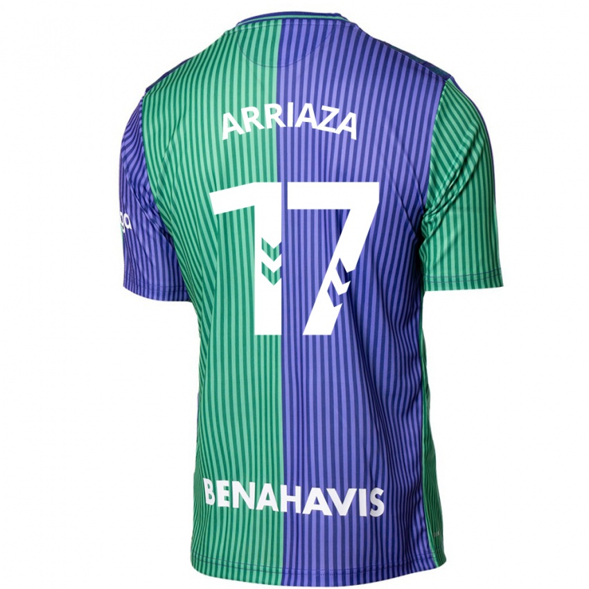 Niño Camiseta Pablo Arriaza #17 Verde Azul 2ª Equipación 2023/24 La Camisa Argentina