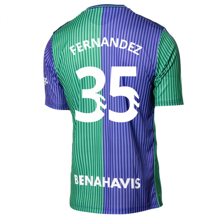 Niño Camiseta Inés Fernández #35 Verde Azul 2ª Equipación 2023/24 La Camisa Argentina