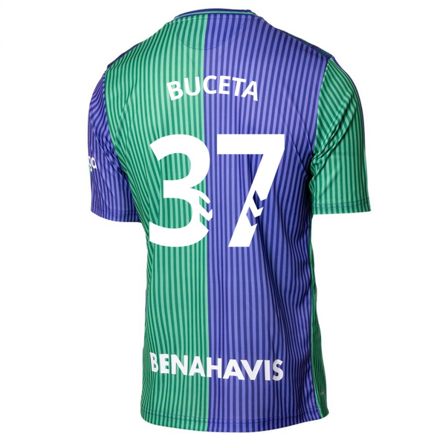 Niño Camiseta Ana Buceta #37 Verde Azul 2ª Equipación 2023/24 La Camisa Argentina