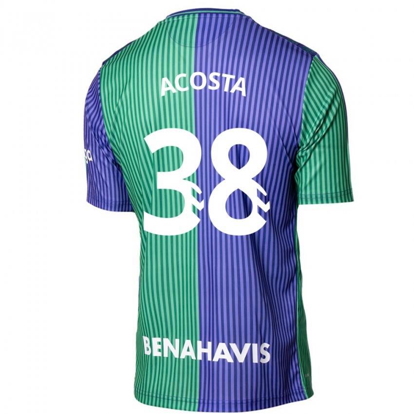 Niño Camiseta Judith Acosta #38 Verde Azul 2ª Equipación 2023/24 La Camisa Argentina