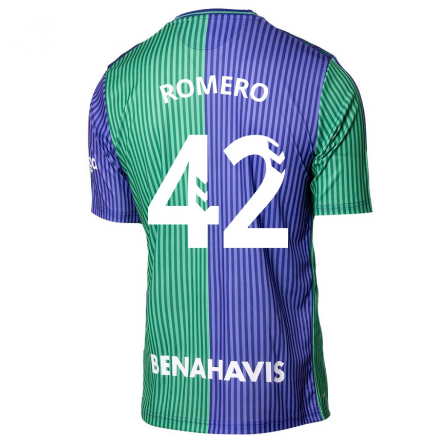 Niño Camiseta Andrea Romero #42 Verde Azul 2ª Equipación 2023/24 La Camisa Argentina