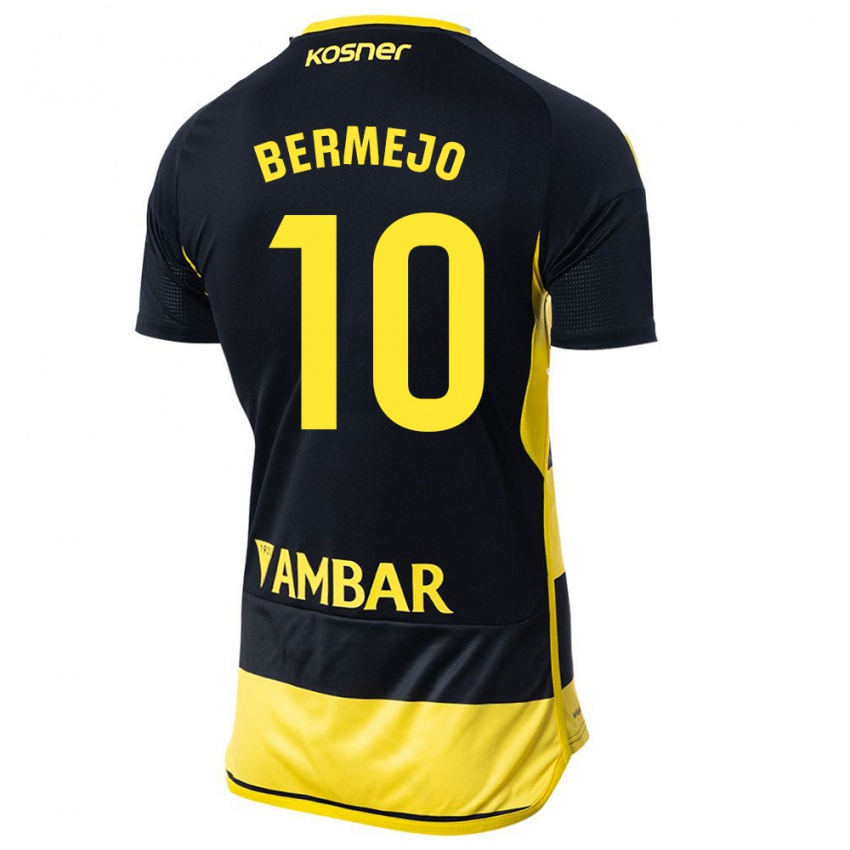 Niño Camiseta Sergio Bermejo #10 Negro Amarillo 2ª Equipación 2023/24 La Camisa Argentina