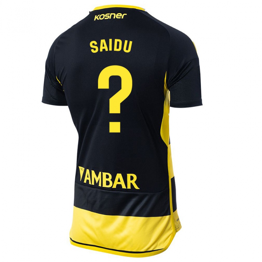 Niño Camiseta Yussif Saidu #0 Negro Amarillo 2ª Equipación 2023/24 La Camisa Argentina