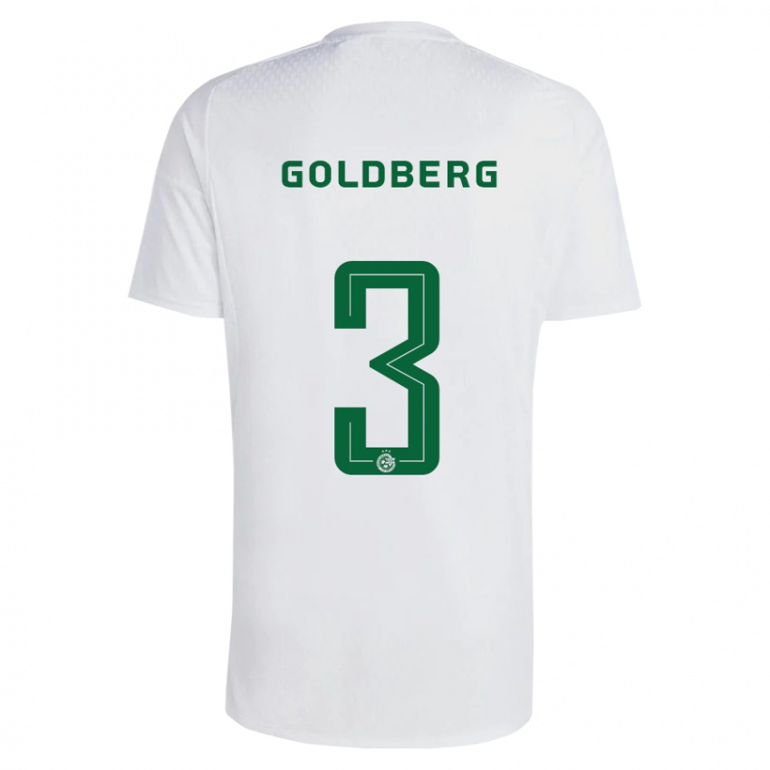 Niño Camiseta Shon Goldberg #3 Verde Azul 2ª Equipación 2023/24 La Camisa Argentina