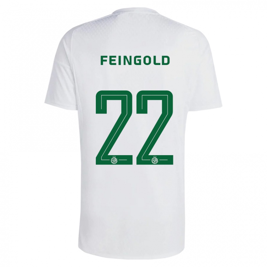 Niño Camiseta Ilay Feingold #22 Verde Azul 2ª Equipación 2023/24 La Camisa Argentina