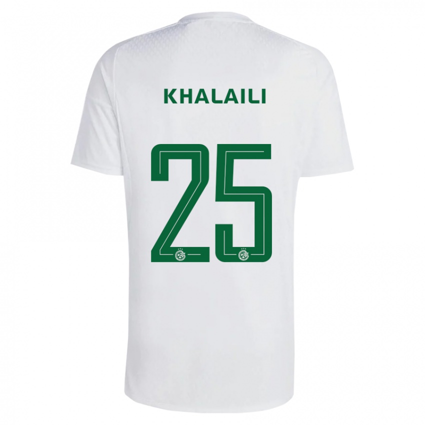 Niño Camiseta Anan Khalaili #25 Verde Azul 2ª Equipación 2023/24 La Camisa Argentina