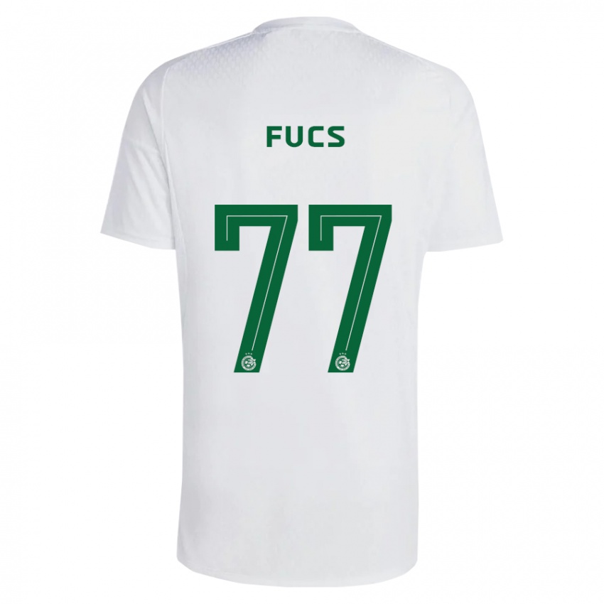 Niño Camiseta Roee Fucs #77 Verde Azul 2ª Equipación 2023/24 La Camisa Argentina