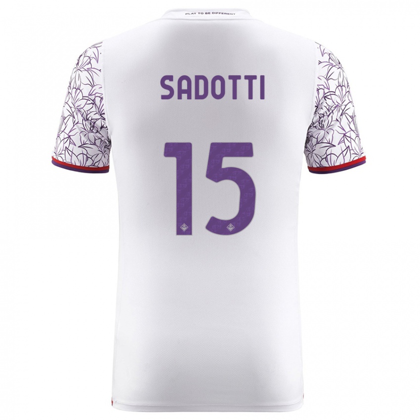 Niño Camiseta Edoardo Sadotti #15 Blanco 2ª Equipación 2023/24 La Camisa Argentina