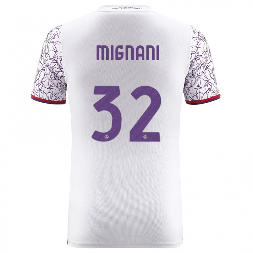 Niño Camiseta Carlo Mignani #32 Blanco 2ª Equipación 2023/24 La Camisa Argentina