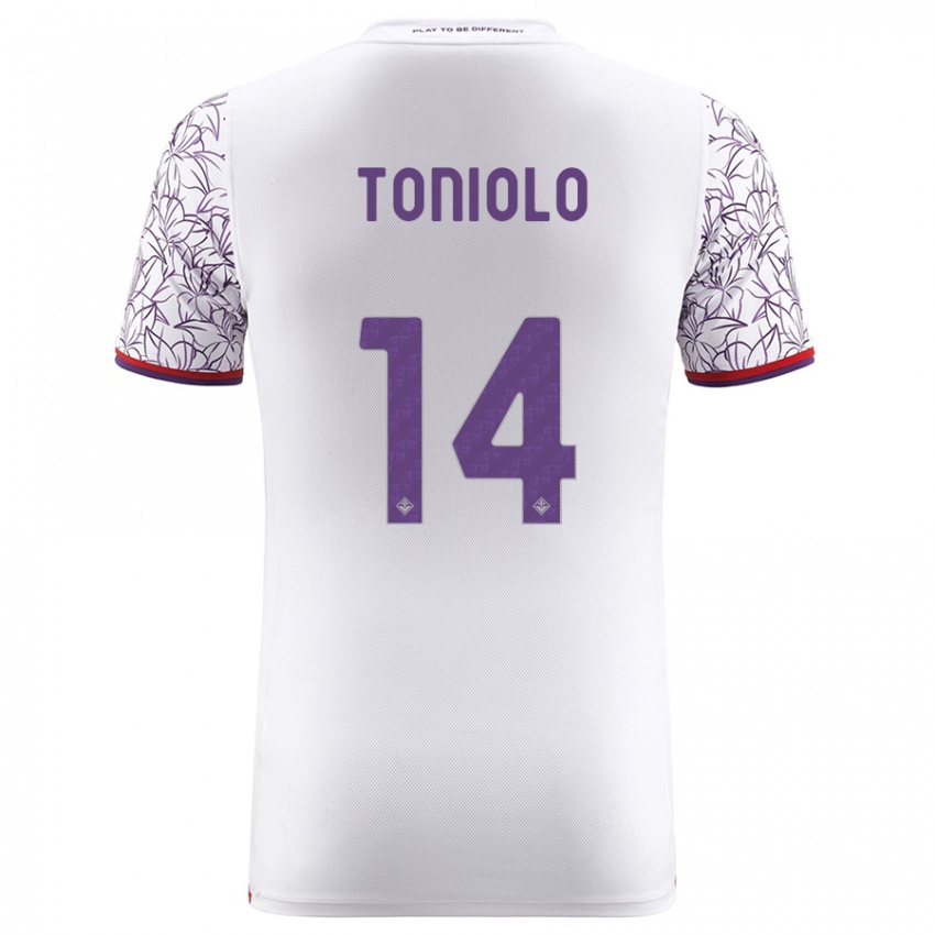 Niño Camiseta Martina Toniolo #14 Blanco 2ª Equipación 2023/24 La Camisa Argentina