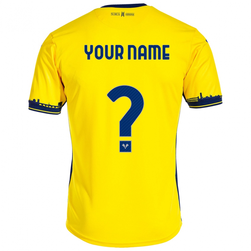 Niño Camiseta Su Nombre #0 Amarillo 2ª Equipación 2023/24 La Camisa Argentina
