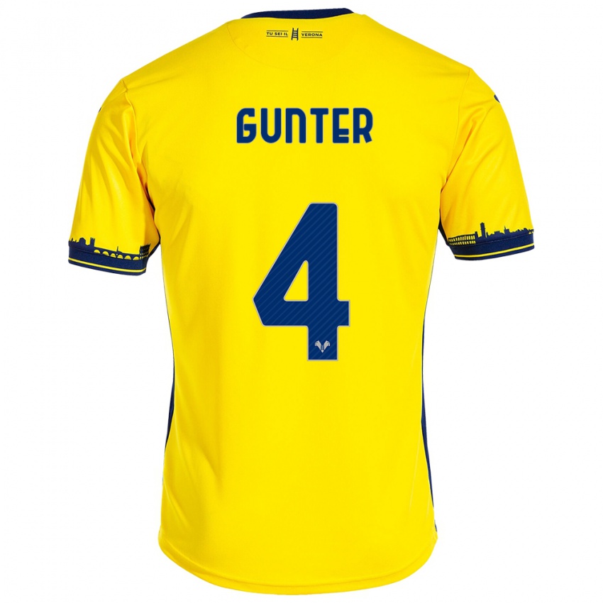 Niño Camiseta Koray Günter #4 Amarillo 2ª Equipación 2023/24 La Camisa Argentina