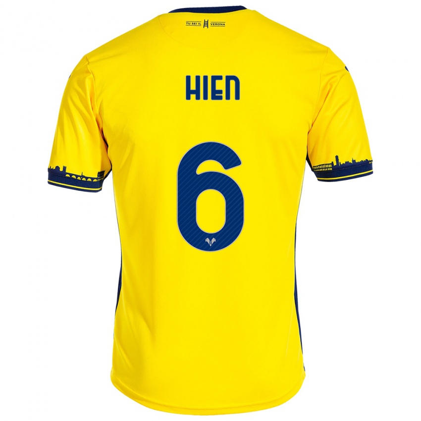 Niño Camiseta Isak Hien #6 Amarillo 2ª Equipación 2023/24 La Camisa Argentina