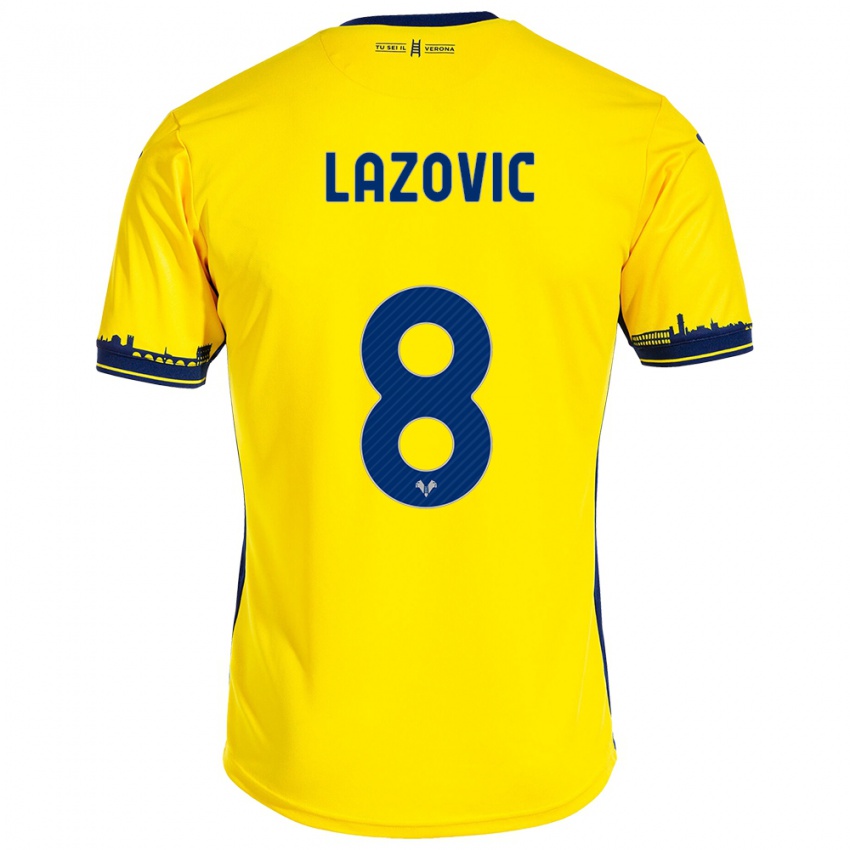 Niño Camiseta Darko Lazović #8 Amarillo 2ª Equipación 2023/24 La Camisa Argentina