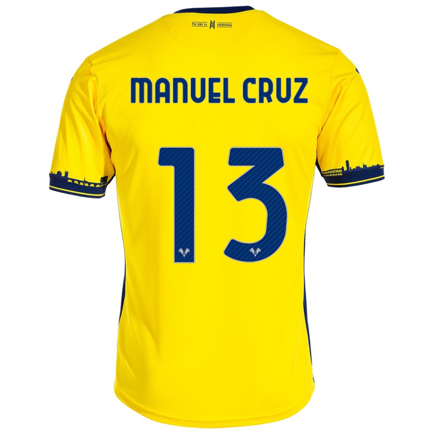 Niño Camiseta Juan Manuel Cruz #13 Amarillo 2ª Equipación 2023/24 La Camisa Argentina