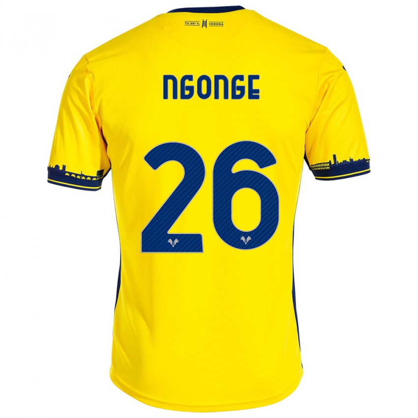 Niño Camiseta Cyril Ngonge #26 Amarillo 2ª Equipación 2023/24 La Camisa Argentina