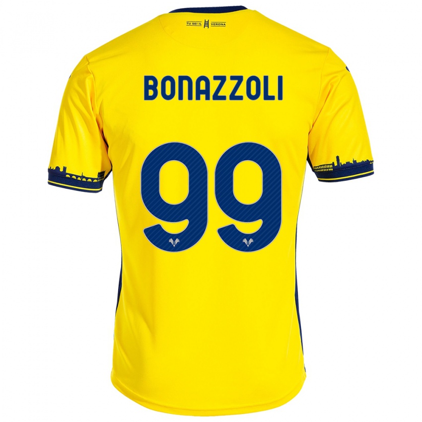 Niño Camiseta Federico Bonazzoli #99 Amarillo 2ª Equipación 2023/24 La Camisa Argentina