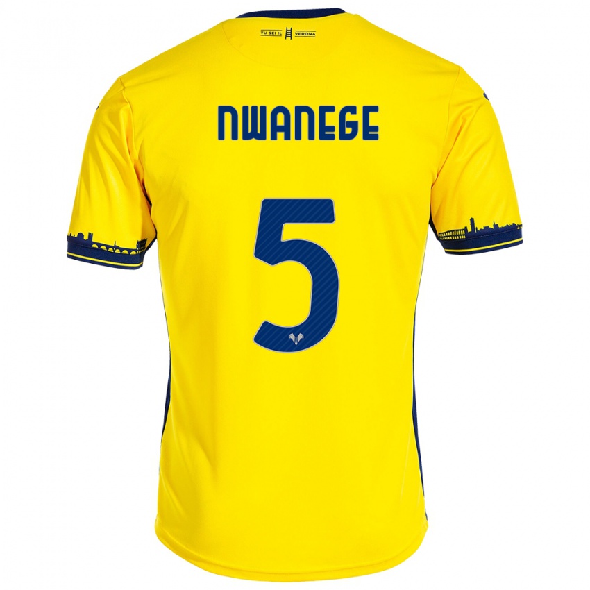 Niño Camiseta Karlson Nwanege #5 Amarillo 2ª Equipación 2023/24 La Camisa Argentina