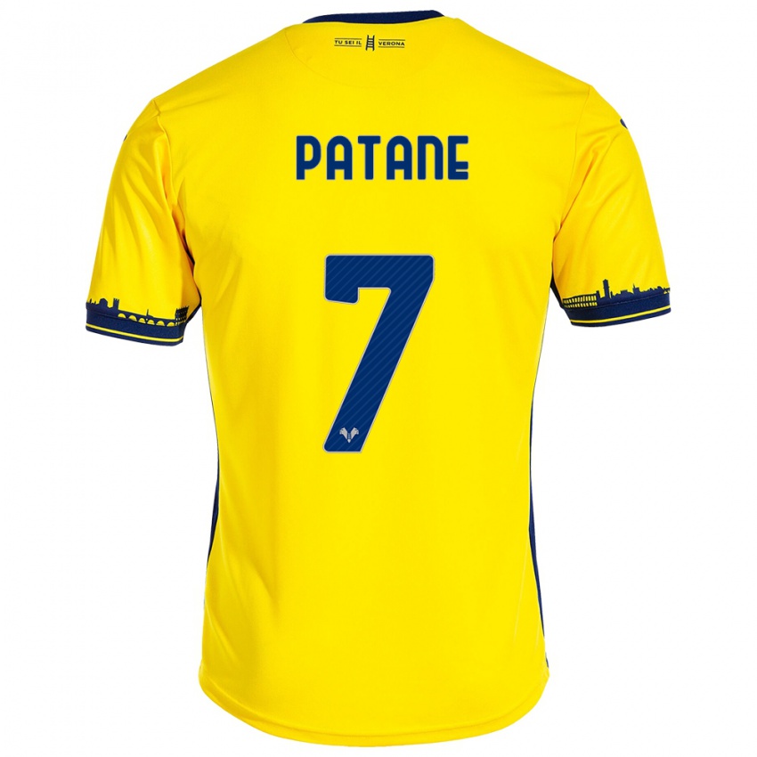 Niño Camiseta Nicola Patanè #7 Amarillo 2ª Equipación 2023/24 La Camisa Argentina