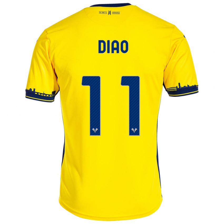 Niño Camiseta Siren Diao #11 Amarillo 2ª Equipación 2023/24 La Camisa Argentina