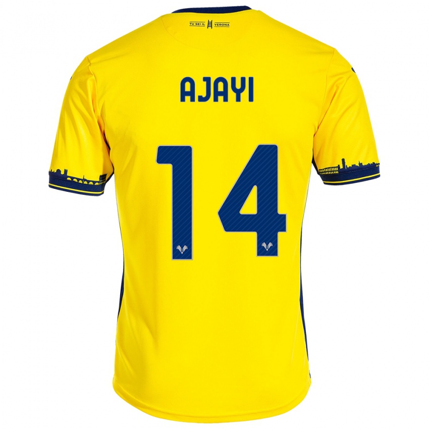 Niño Camiseta Junior Ajayi #14 Amarillo 2ª Equipación 2023/24 La Camisa Argentina