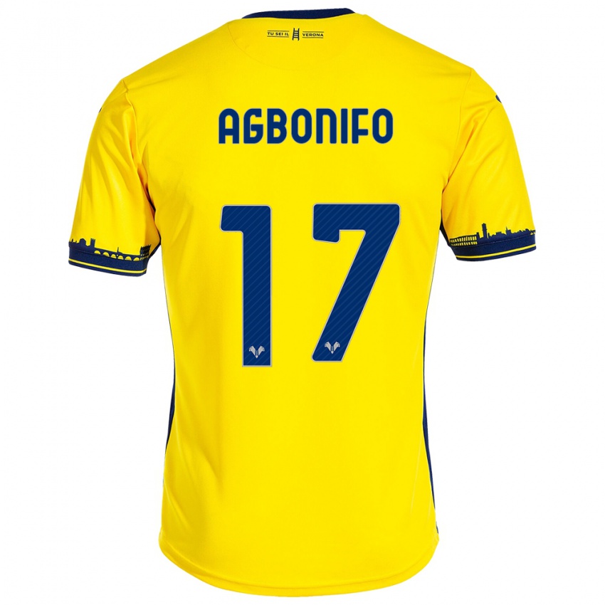 Niño Camiseta Richi Agbonifo #17 Amarillo 2ª Equipación 2023/24 La Camisa Argentina