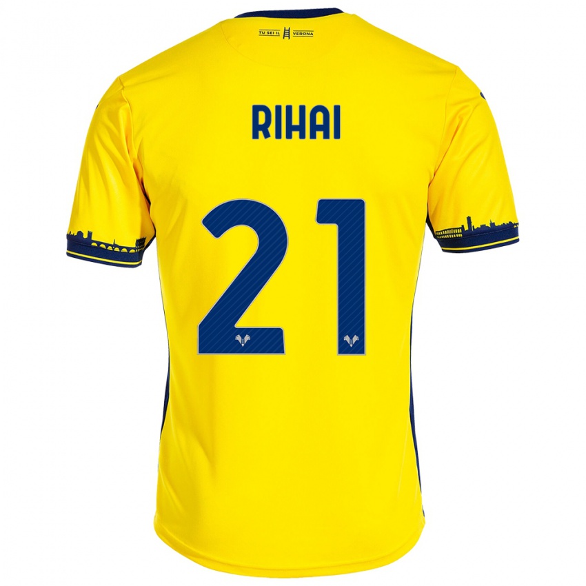 Niño Camiseta Aiman Rihai #21 Amarillo 2ª Equipación 2023/24 La Camisa Argentina