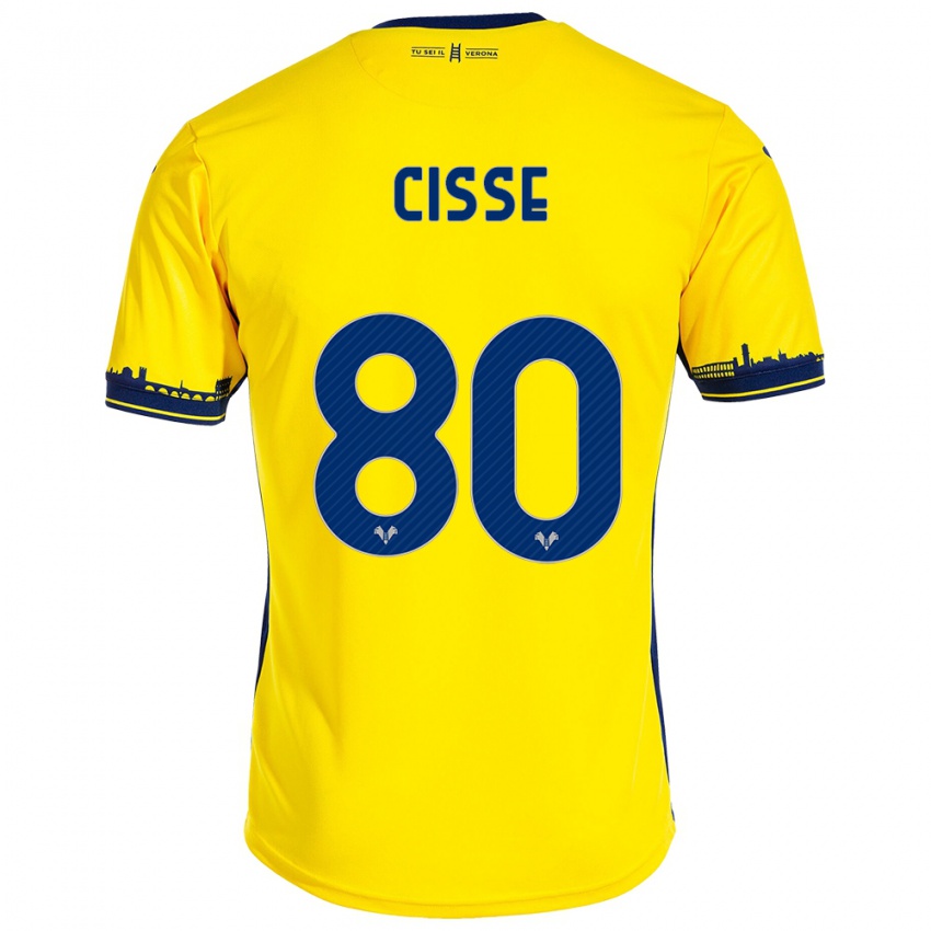 Niño Camiseta Alphadjo Cissè #80 Amarillo 2ª Equipación 2023/24 La Camisa Argentina