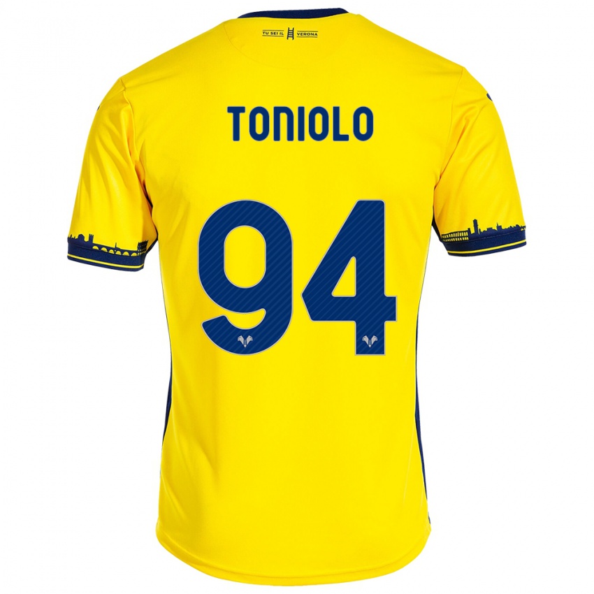 Niño Camiseta Giacomo Toniolo #94 Amarillo 2ª Equipación 2023/24 La Camisa Argentina