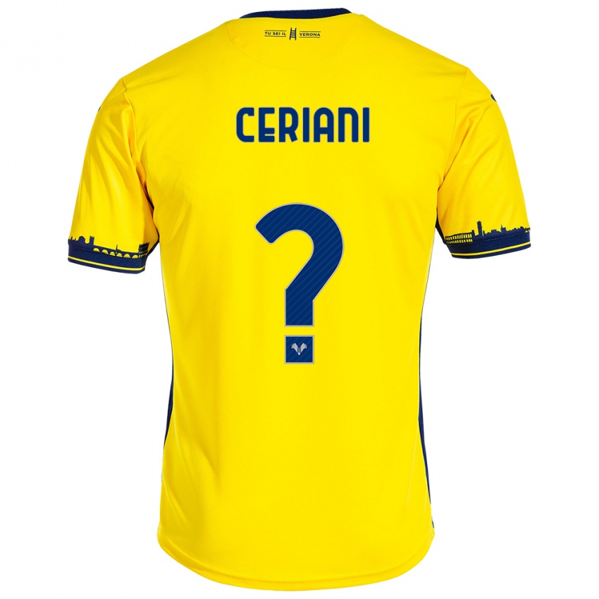 Niño Camiseta Filippo Ceriani #0 Amarillo 2ª Equipación 2023/24 La Camisa Argentina