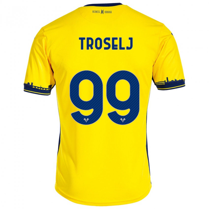 Niño Camiseta Ethan Troselj #99 Amarillo 2ª Equipación 2023/24 La Camisa Argentina