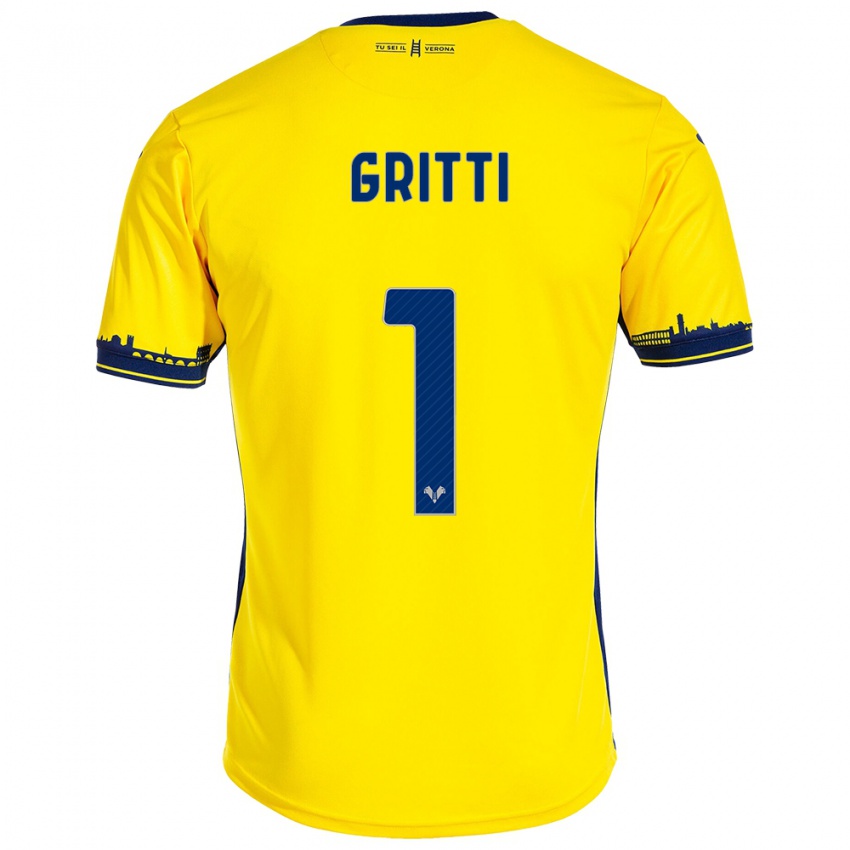 Niño Camiseta Alessia Gritti #1 Amarillo 2ª Equipación 2023/24 La Camisa Argentina